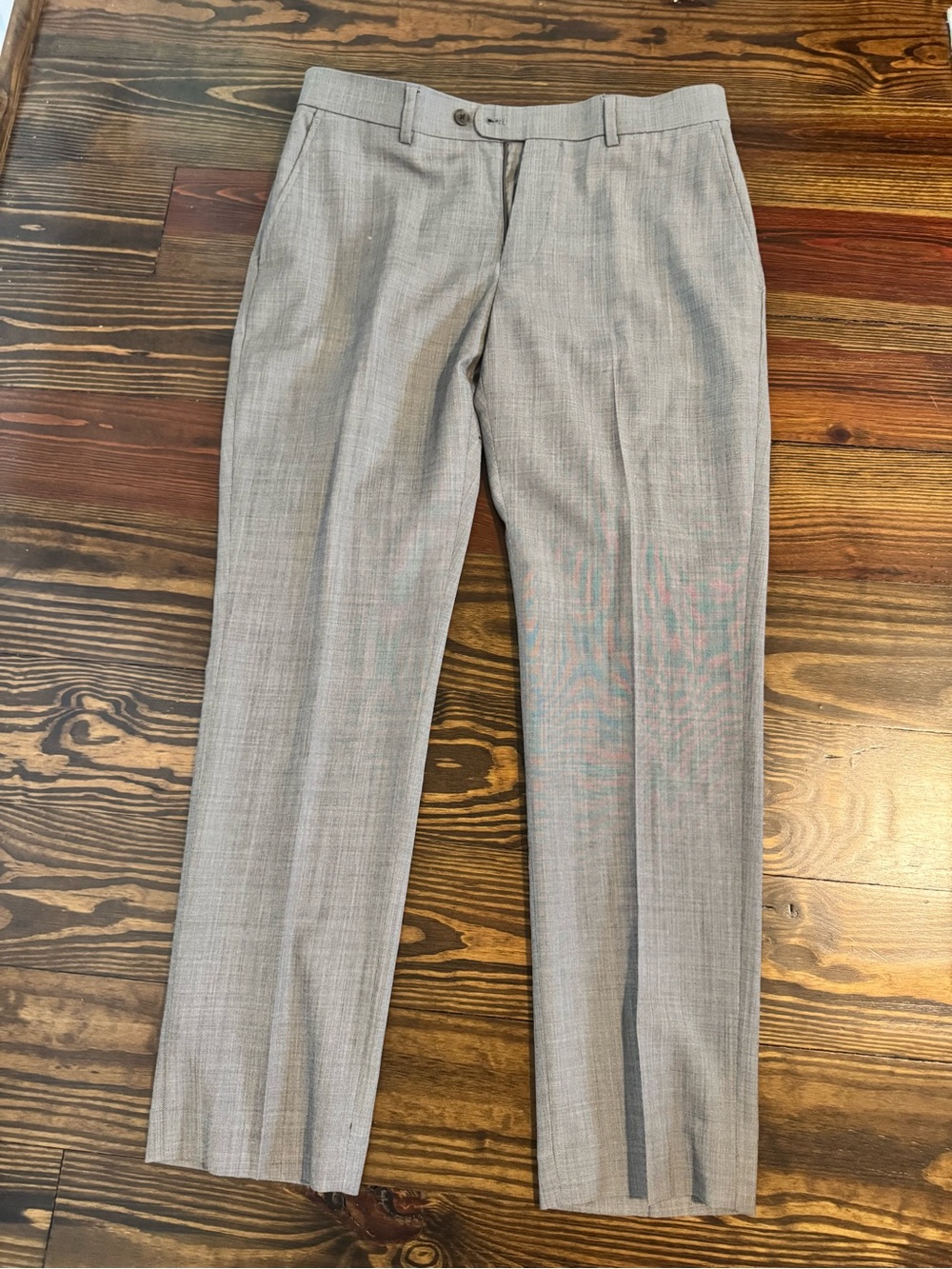 Light Gray Dress Pants - Neutral Slim Fit
